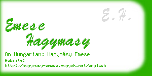 emese hagymasy business card